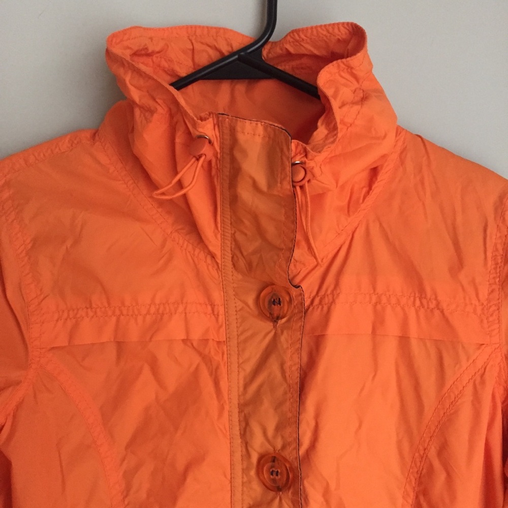 Three Hearts Neon Orange Rain Jacket
